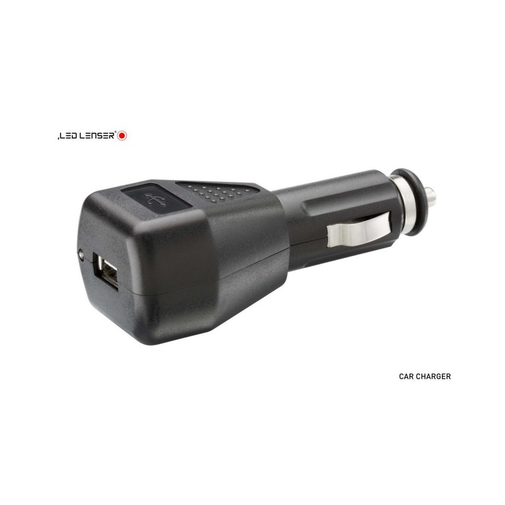 Cargador USB para coche para Linternas y Frontales LEDLENSER Linternas y Frontales Led Profesionales
